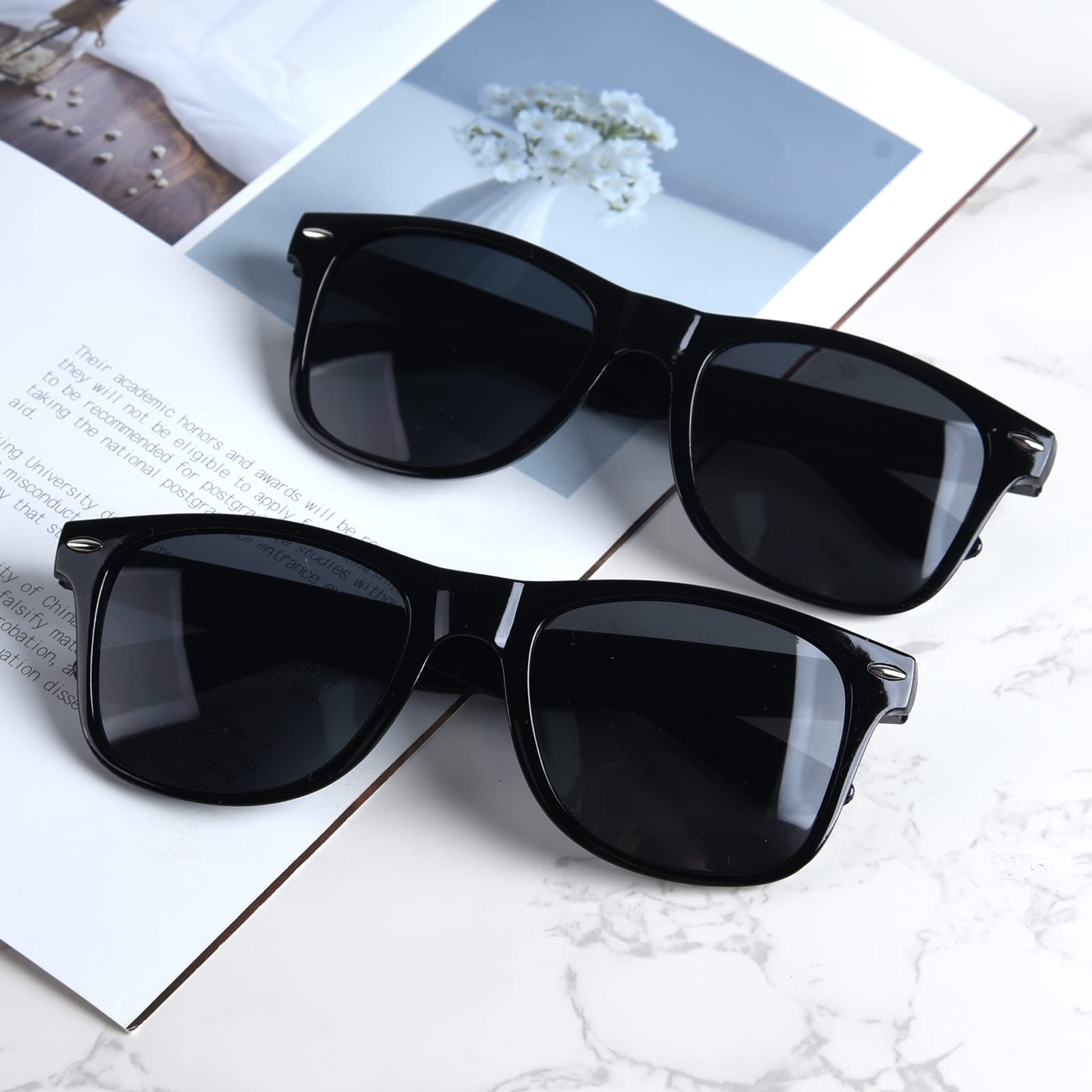 Cheap Sunglasses ASTAON Black Sunglasses Bulk, 12 Pack Sunglasses