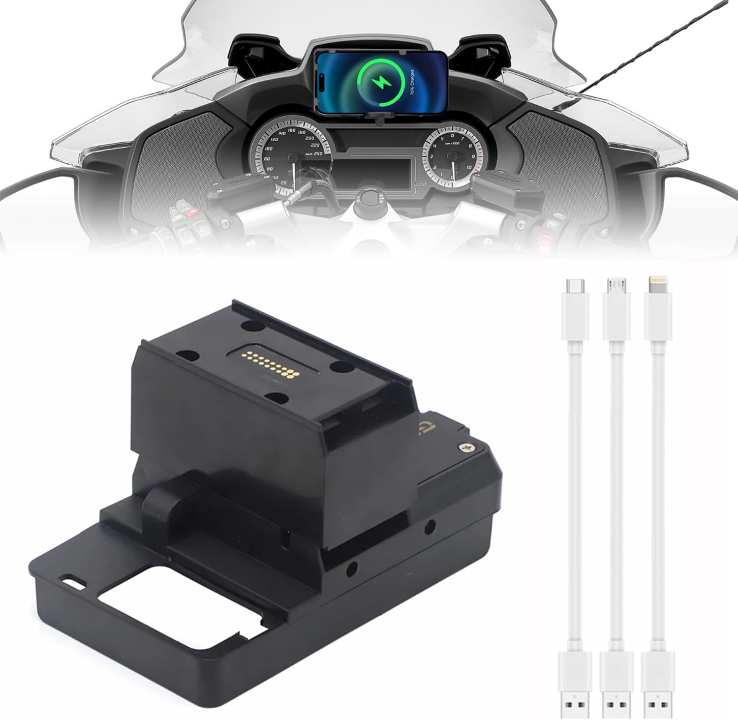 Amazon.com: FWXEOZ Motorcycle Phone Holder Navigation Bracket GPS for ...