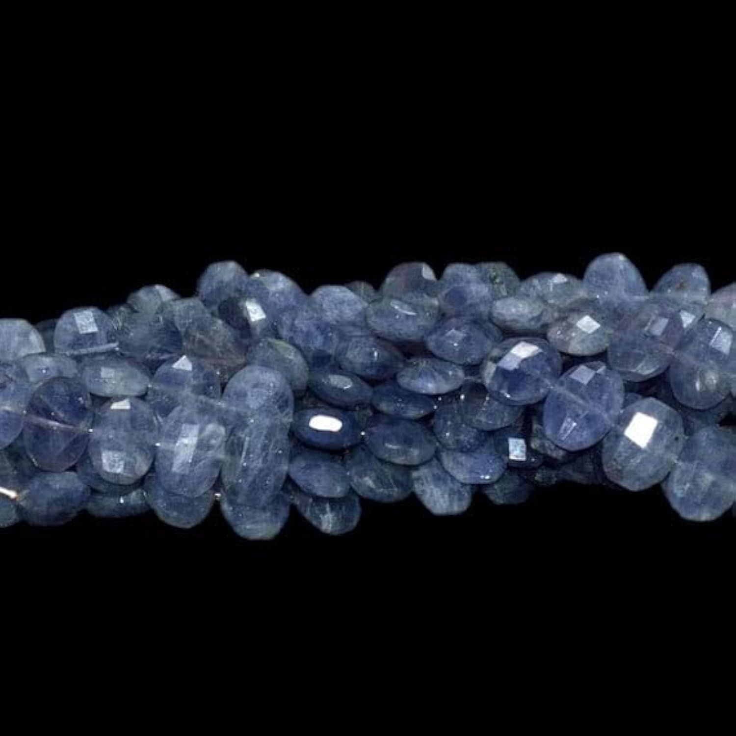 Iolite naturelle de qualité supérieure en fil de perles briolettes