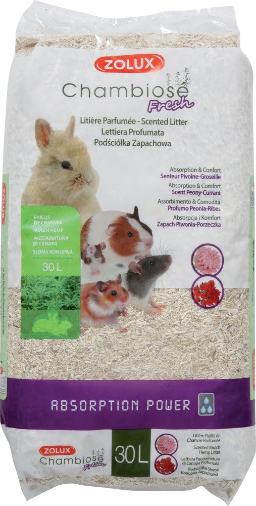 Zolux - Arenero para roedor, Chambiosis perfumada peonía y Grosella, 30 L