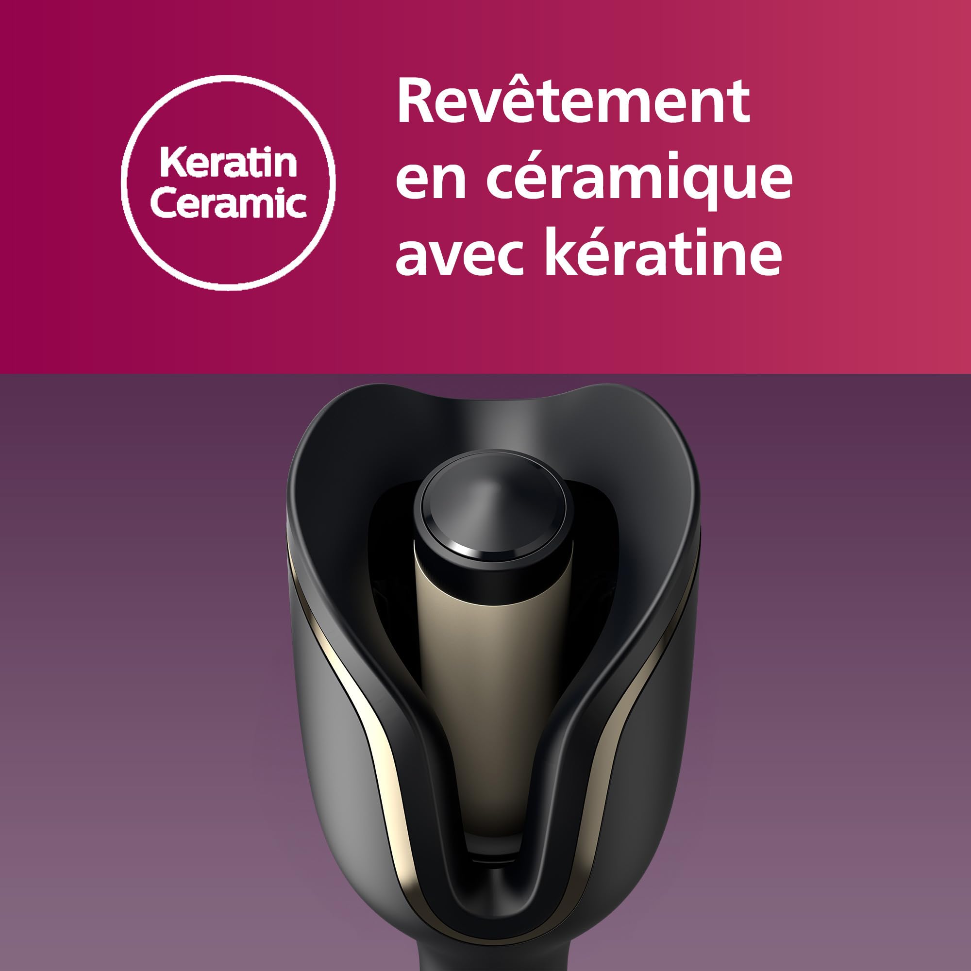 Philips série 8000 - boucleur automatique, 27 options de style différentes, noir, modèle BHB876/00