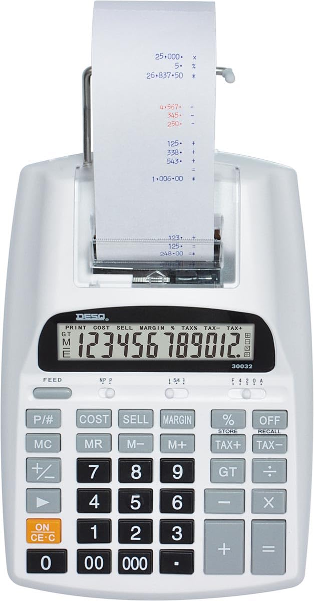 Calculatrice imprimante DESQ Impression bicolore TAXE Coût Vente Marge