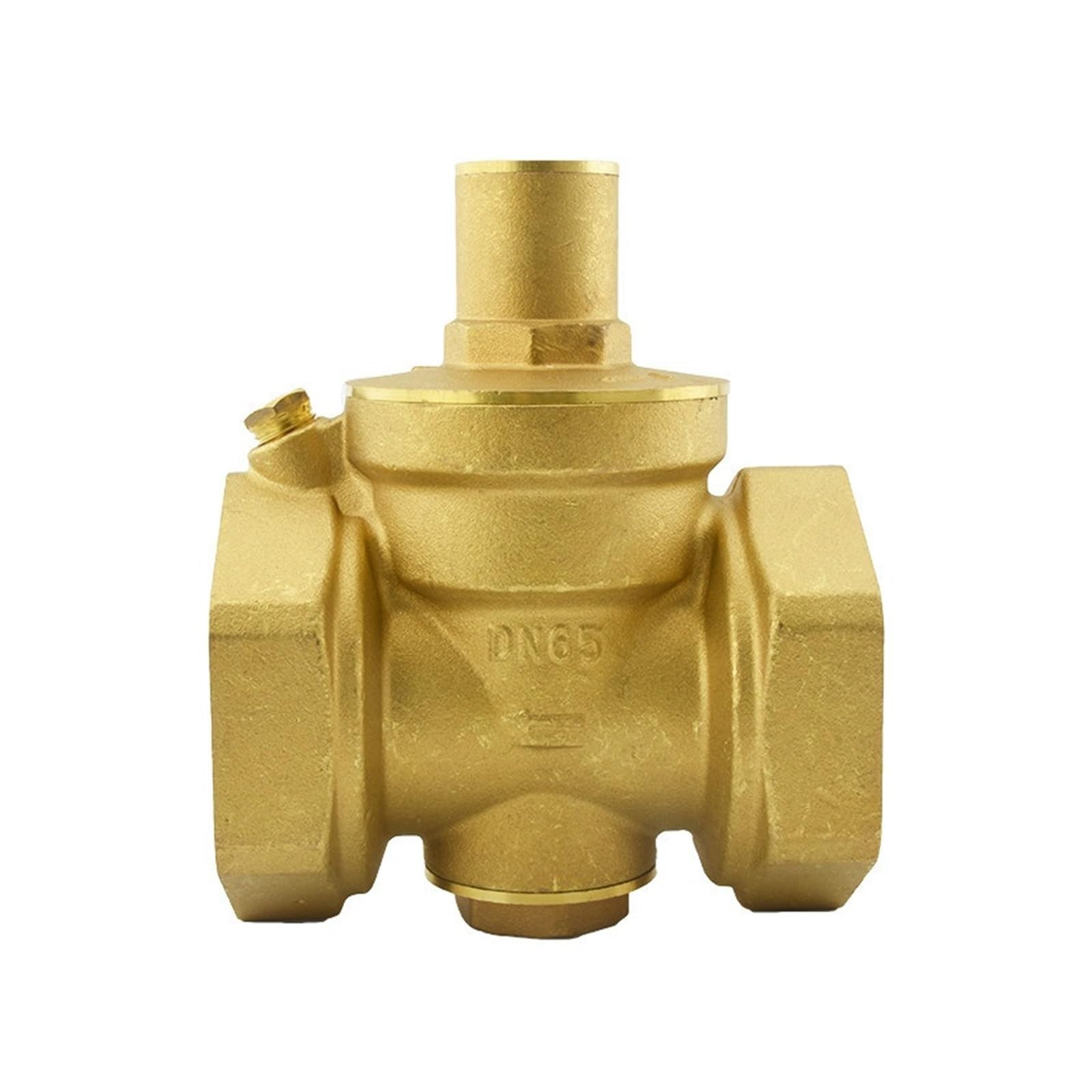 Válvula Reductora de Presión Válvula reductora de presión de agua de latón 2 1/2 DN65 Válvula reductora de presión ajustable(Without gauge)