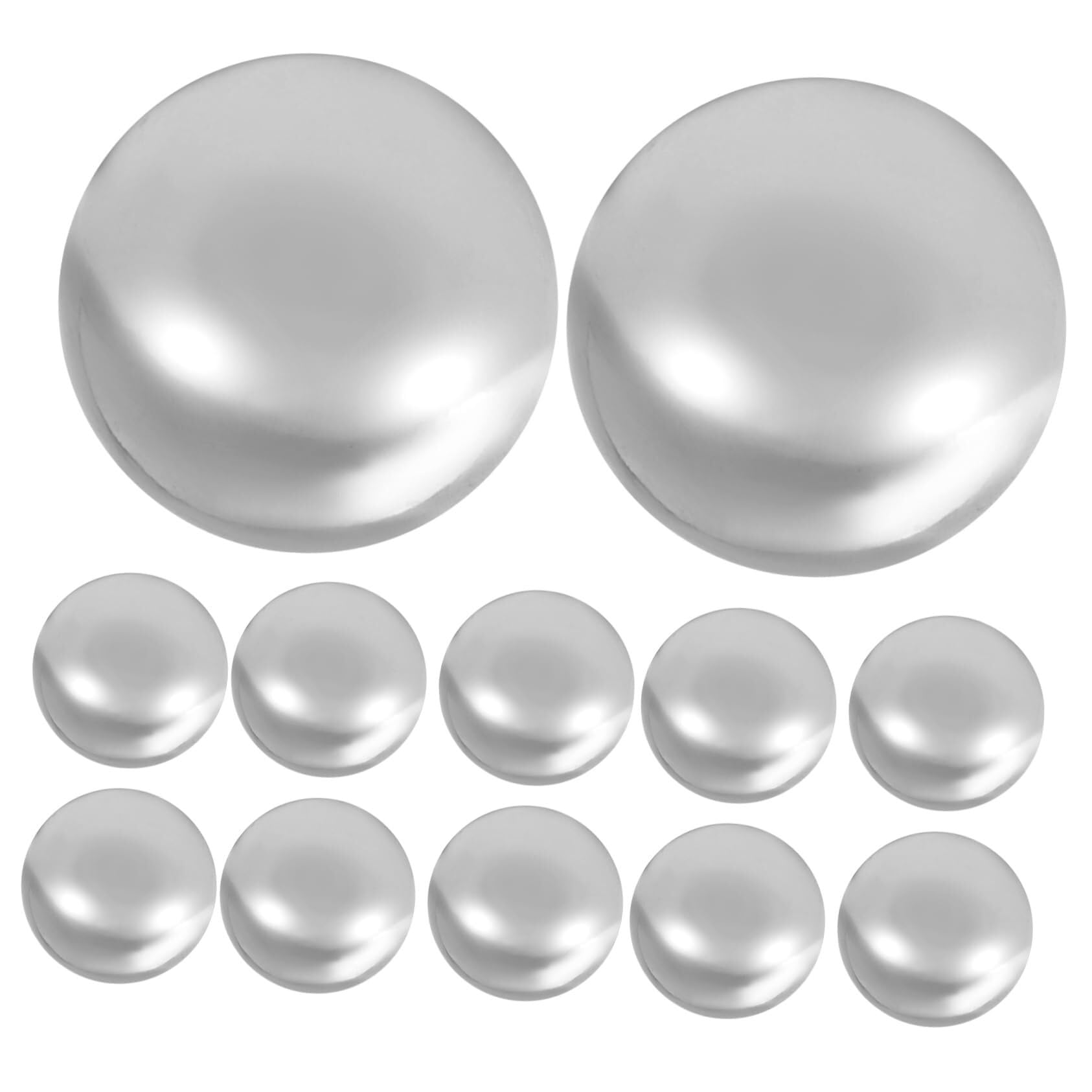 Soywim One Color Bearing, 12 Pcs Steel Ball Roller Bearing Balls Bottle Loose Bike Bearings Round Stainless Beads Silver 316 Wear Resistance