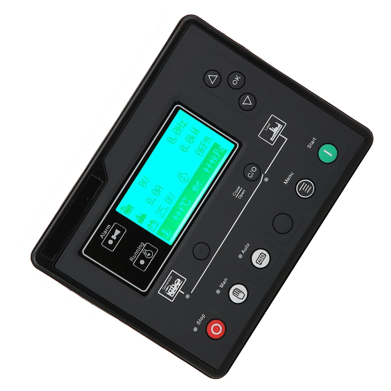 Jeffergarden Controlador de Grupo Electrógeno HQM6110U, Plástico, Parada de Arranque Automático, Rango de Frecuencia de 1 Hz a 10 KHz, Ideal para Sistemas de 120 V/240 V