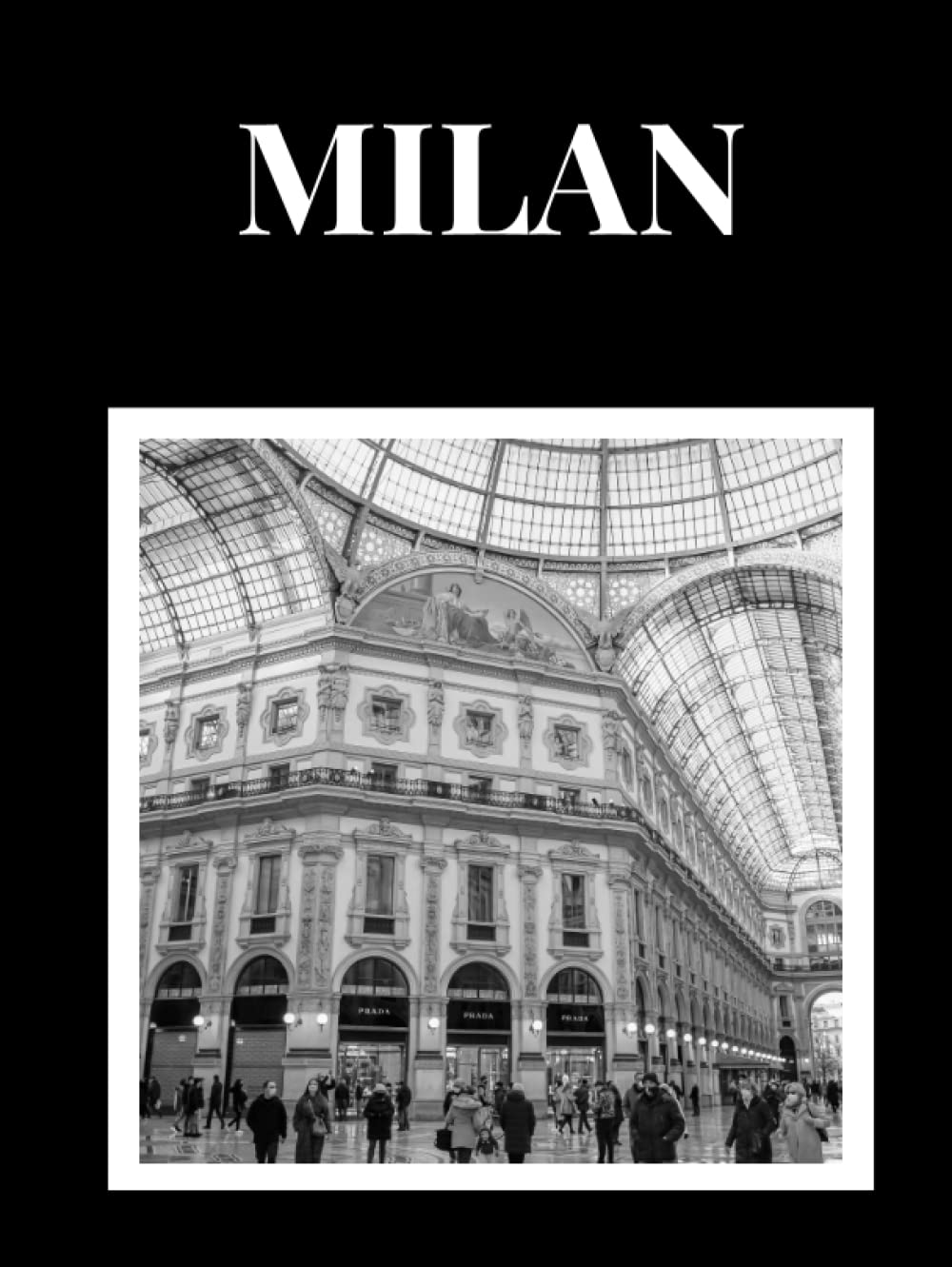 Livre décoratif Milan World Cities Collection grand livre de salon étagère 500 pages
