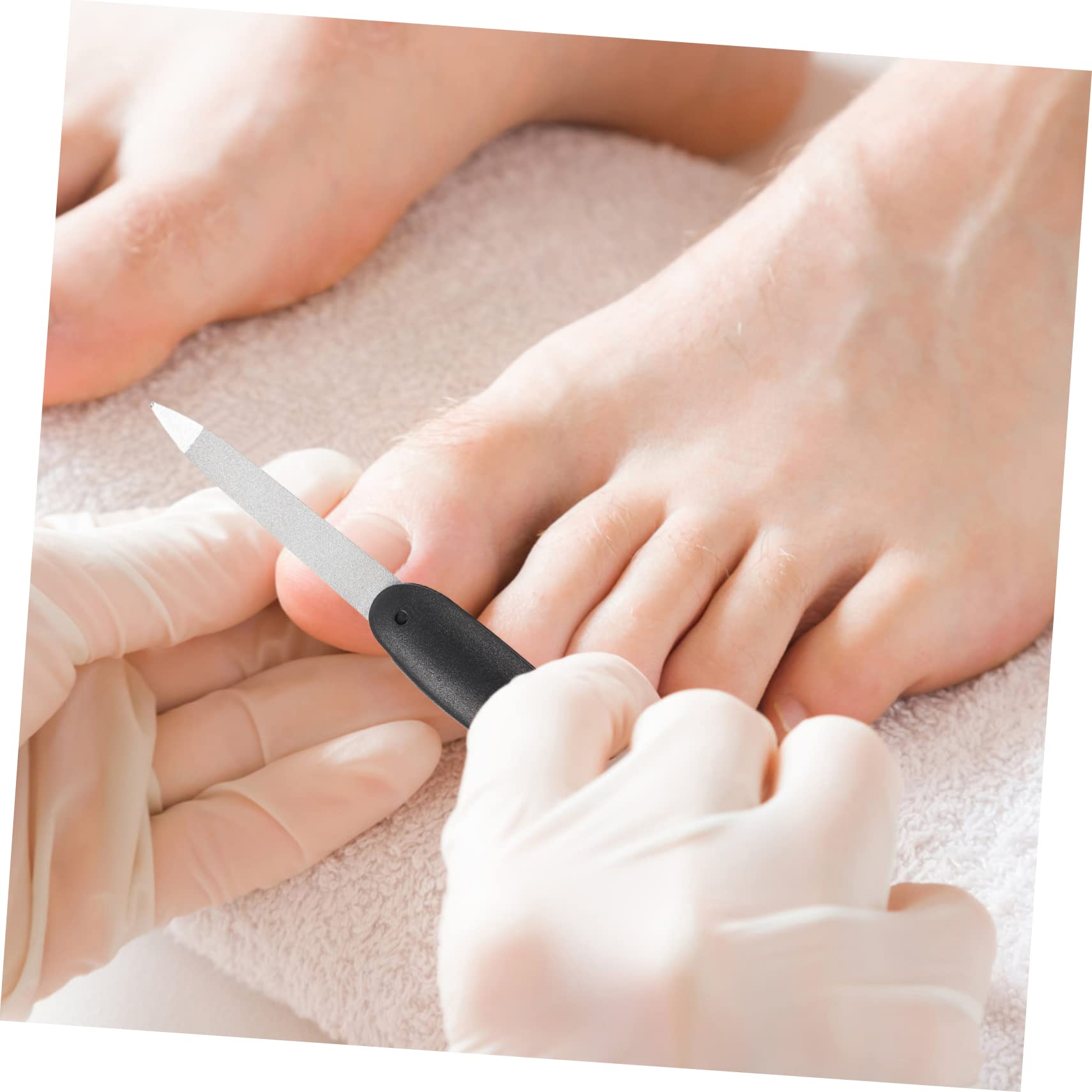 Mikinona 5 Set Di Set Per Unghie Kit Per Manicure Piccole Lime Per Unghie Pieghevoli Set Di Strumenti Per Larte Lime in Acciaio Inossidabile Per Limatura E Lucidatura 6 Pezzi*5