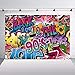 Tło z motywem lat 90-tych graffiti hip pop powrót na imprezę z lat 90-tych tło 18 x 15 cm winyl graffiti impreza baner materiały dekoracyjne SM-104