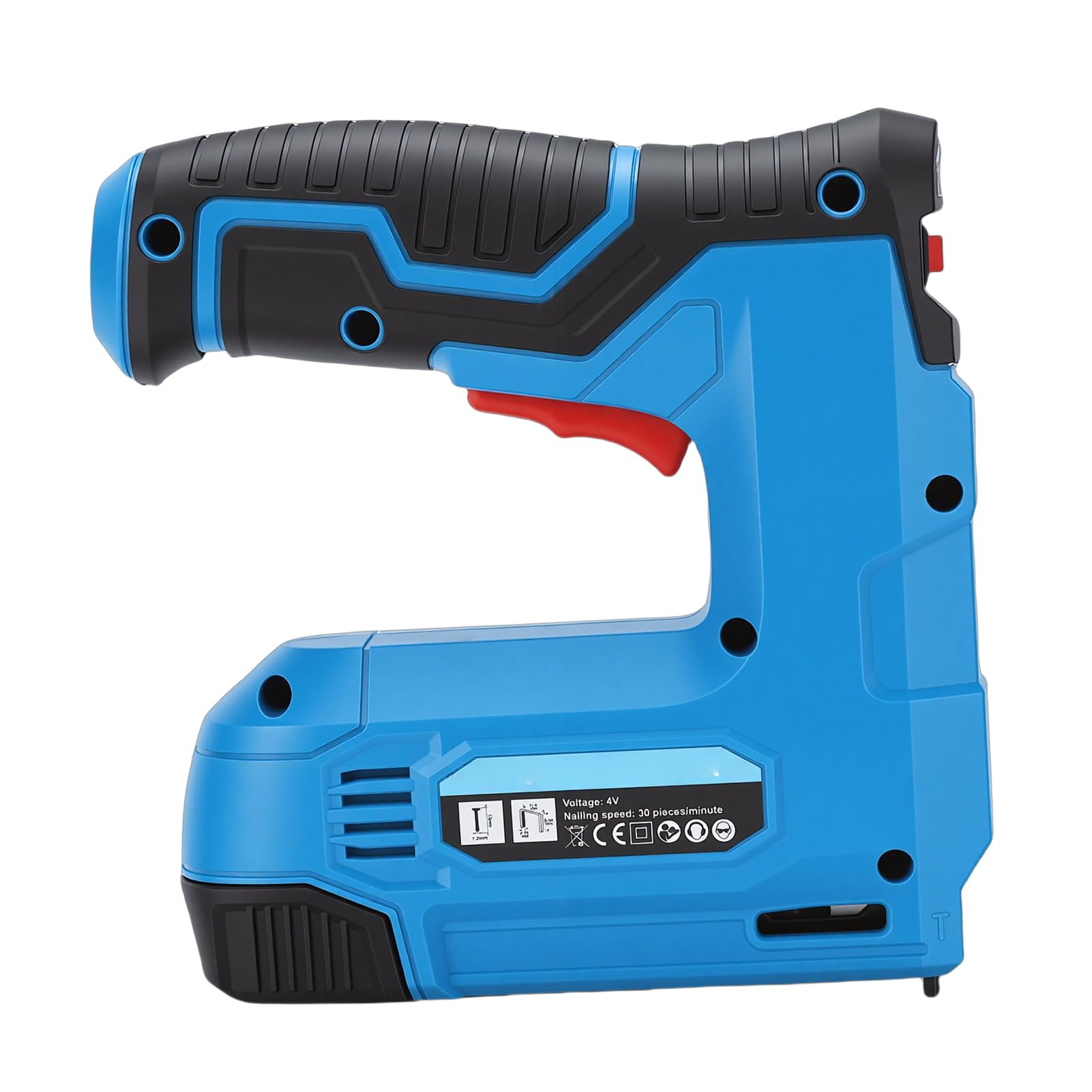Kit Brad Chiodatrice Cordless 2000mAh Pistola Sparachiodi Ricaricabile Alimentata a Batteria Agli Ioni di Litio con 1000 Graffette e Chiodi 30/min per Decorazione Paviment
