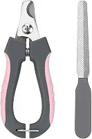Cortador de Unha para Pet com Lixa Kit de Cortador e Lixa 12 cm Cachorro e Gato Higiene Pet (Rosa)