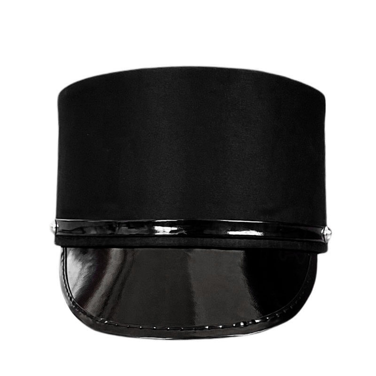 JanJean Train Conductor Hat Railroad Engineer Hats Suitable for Matching Denim Overalls for Men and Women Black One Size