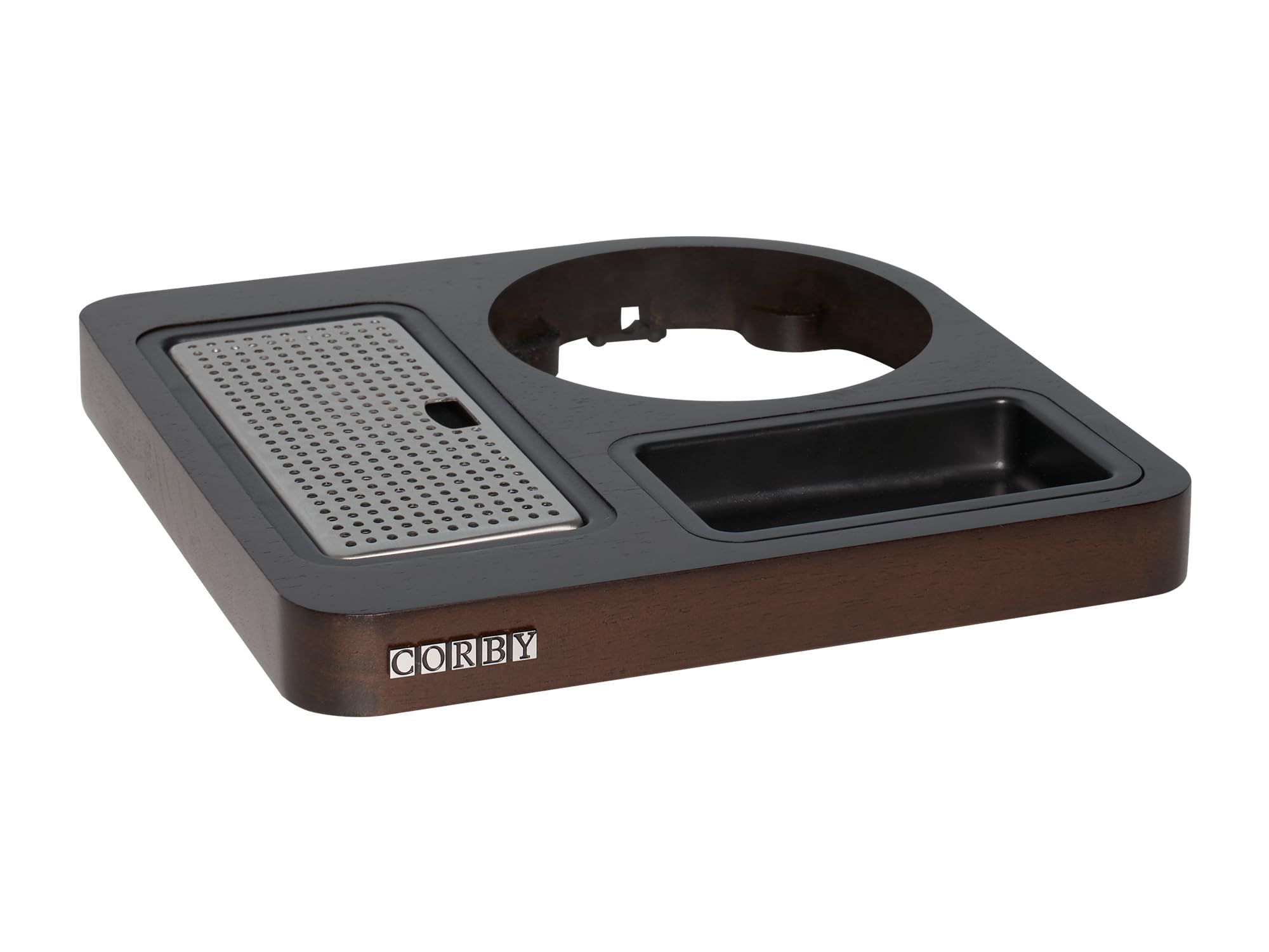 Corby Canterbury Compact Welcome Tray in Dark Wood