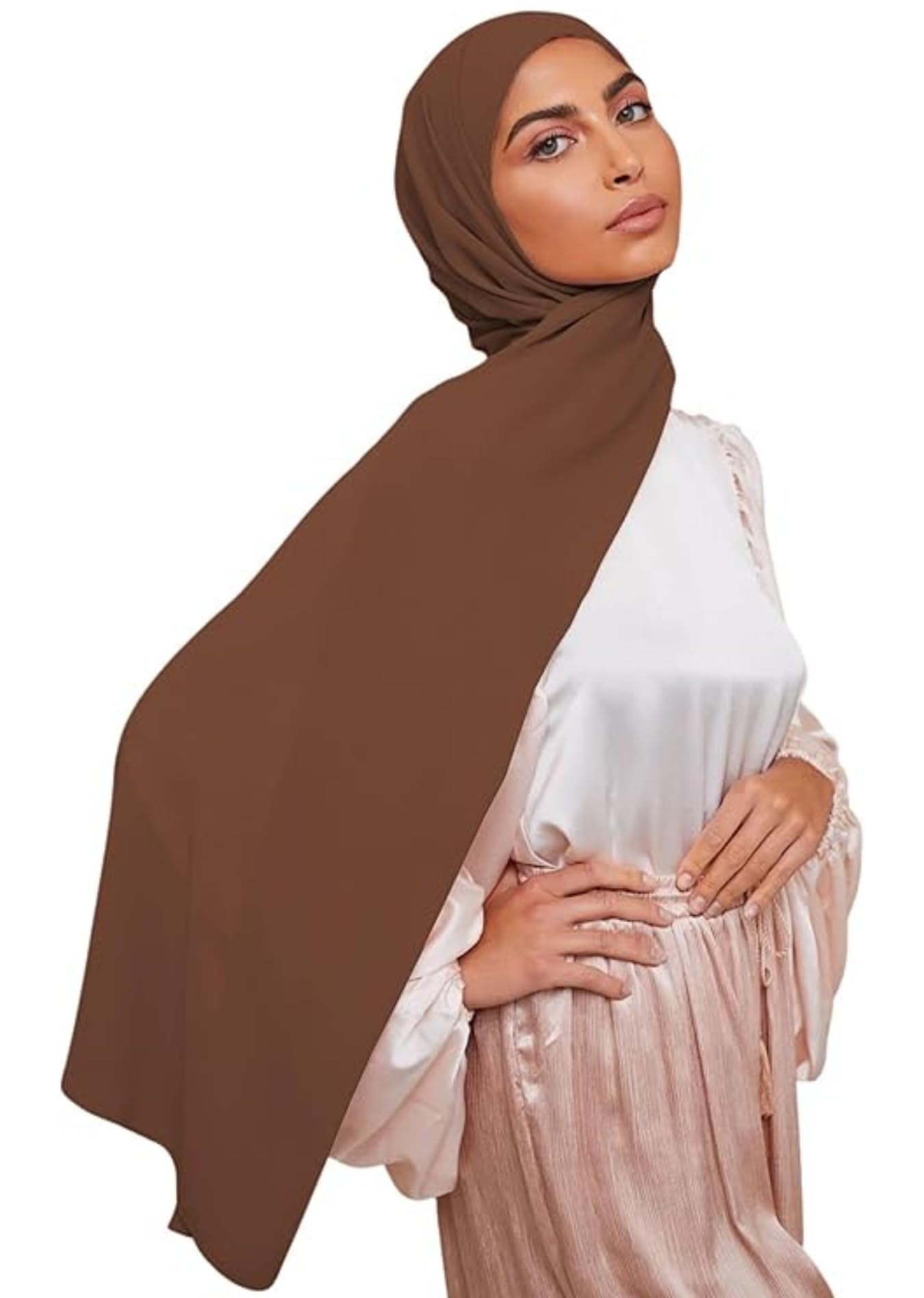 VOILE CHIC Premium Chiffon Hijab Scarf for Women - Non-Slip Islamic Head Scarf Wrap Hijabs