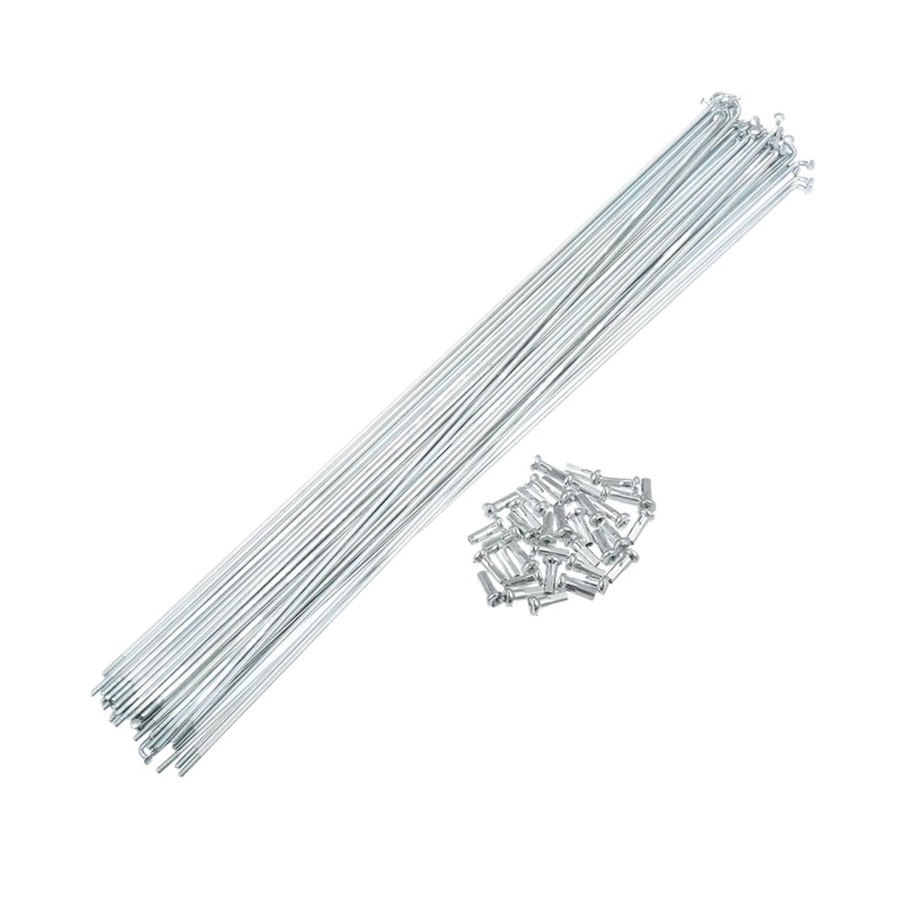 36 radios galvanizados para bicicleta de 14G J Bend de 300 mm y 305 mm con pezones