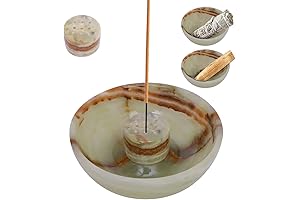 Marble Incense Holder: Elevate Your Senses with Onyx Green