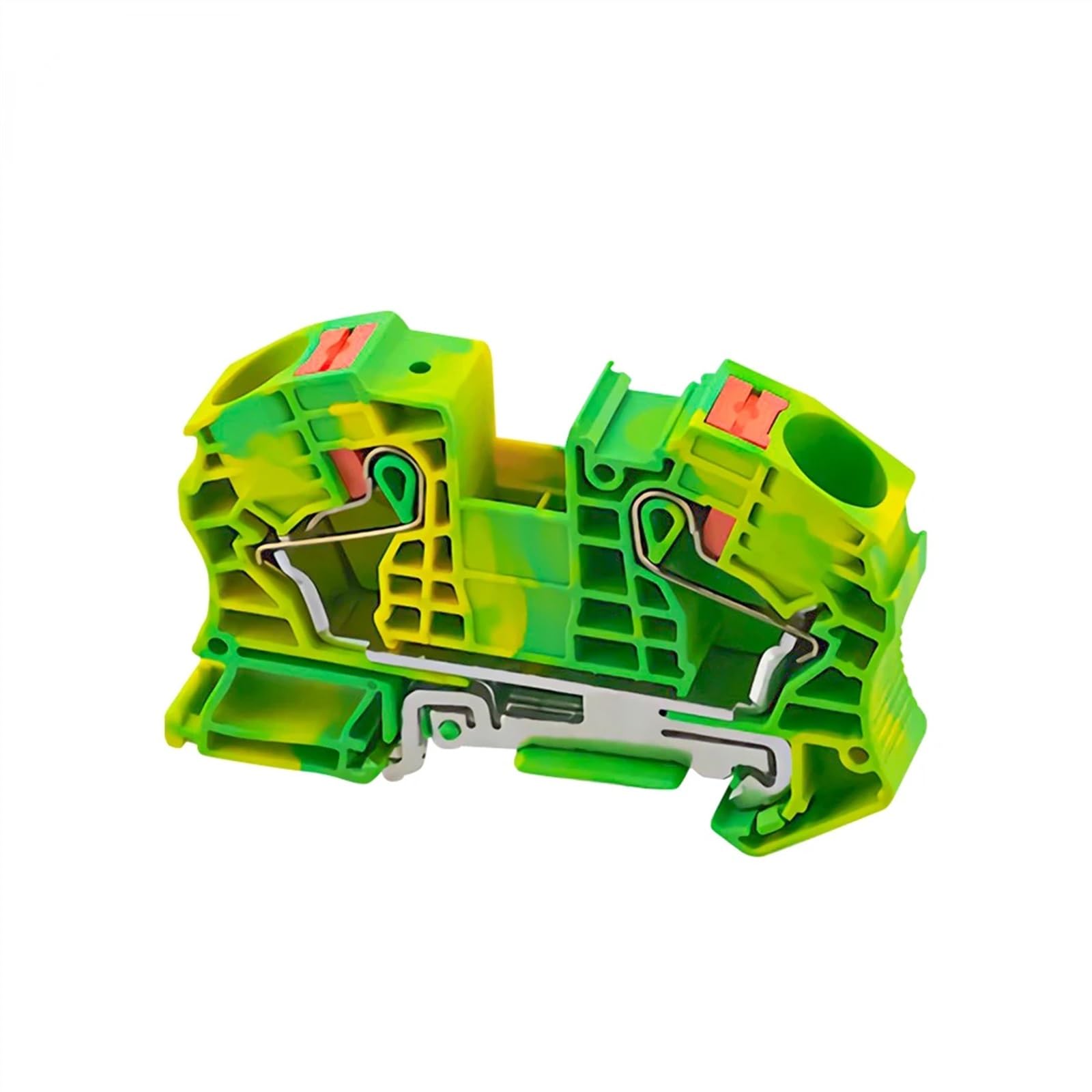 1 Pz PT-16-PE Morsettiera su guida Din Push In Primavera Senza Viti Alimentazione Attraverso Messa a Terra Terminale Blocco Filo Connettore PT16-PE