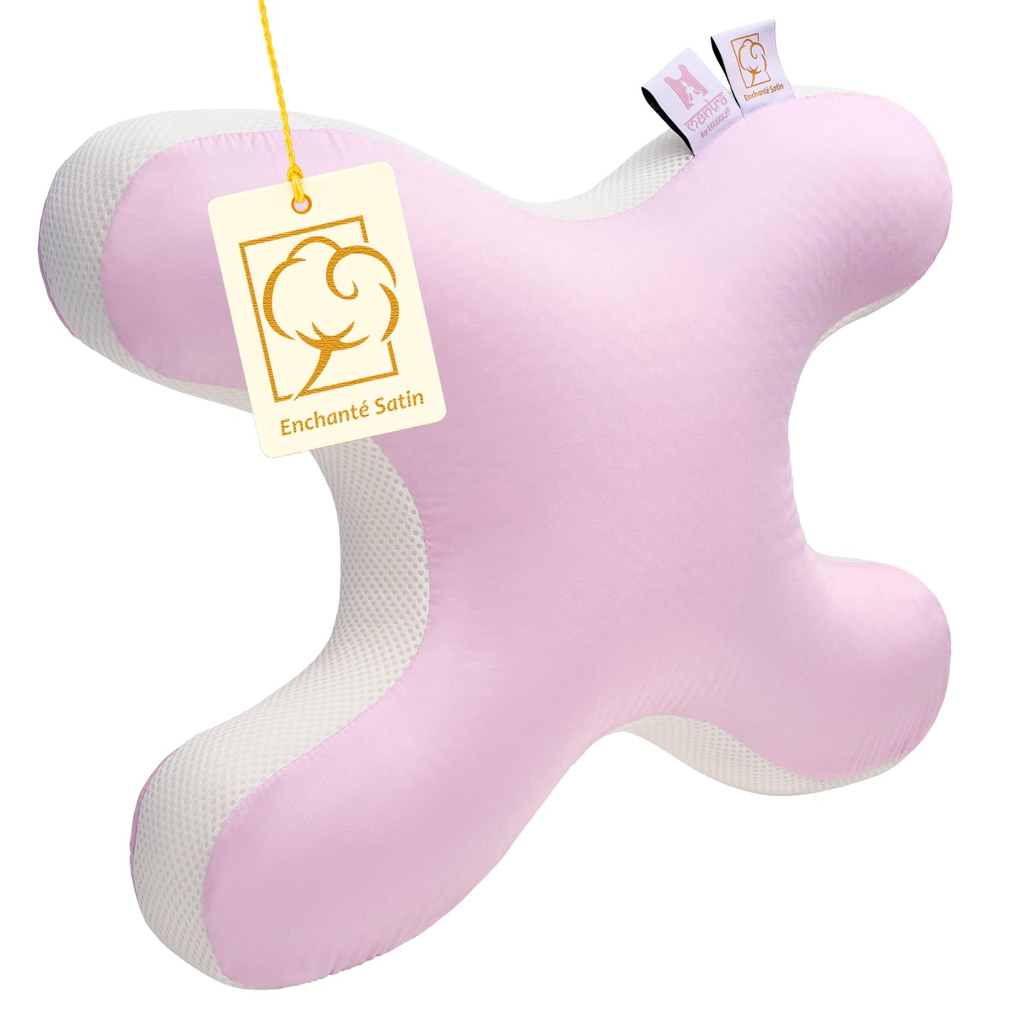 Mantra Satin Edition Anti Falten- Anti-Aging Schönheitskissen für Bauchschläfer und Seitenschläfer inkl. 2 Bezüge Schlafkissen gegen Schlaffalten (Satin Edition)