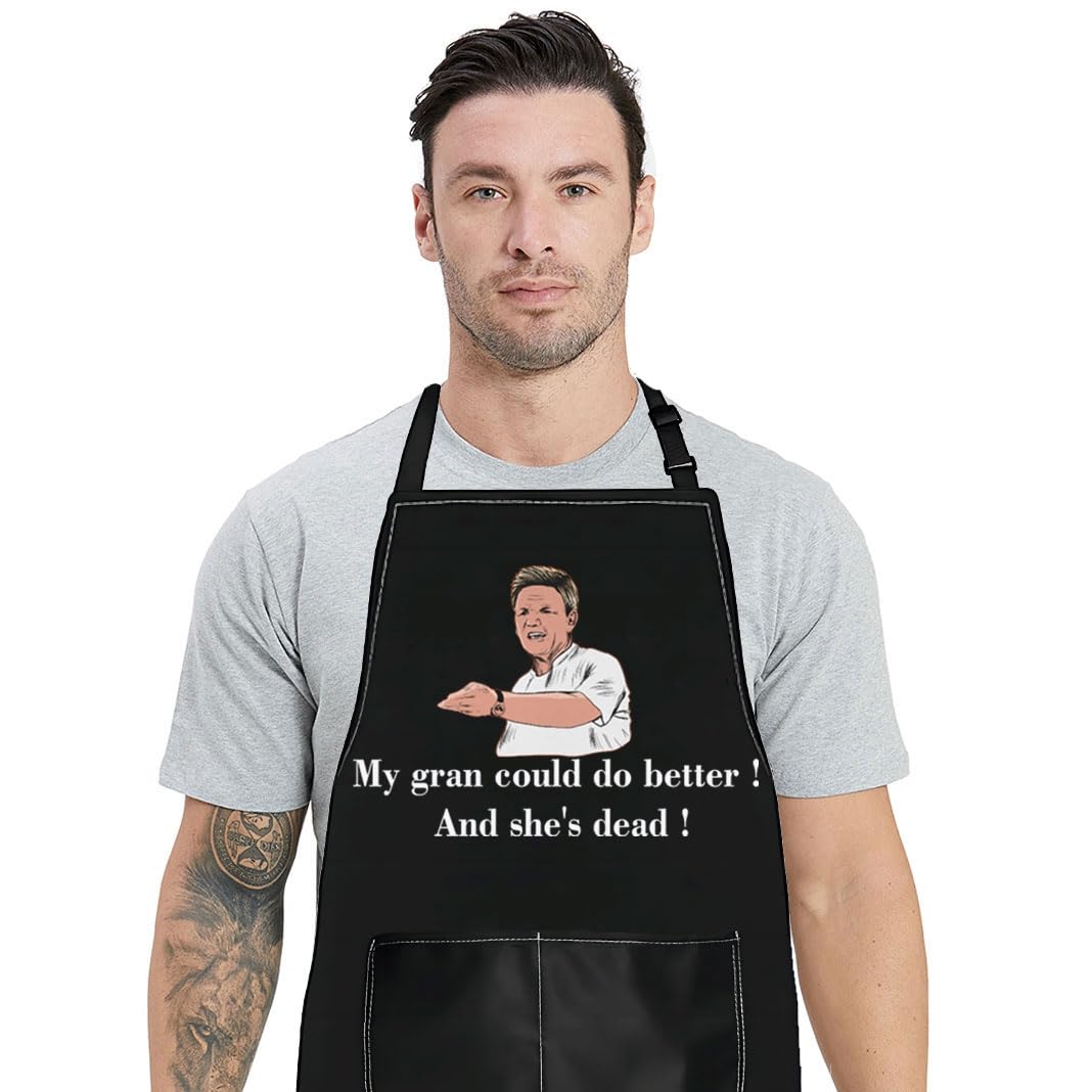 Ramsay Chef Kitchen Apron Hell Cooking Gifts My Gran Could Do Better And She's Dead Ramsay Apron For Friend Family