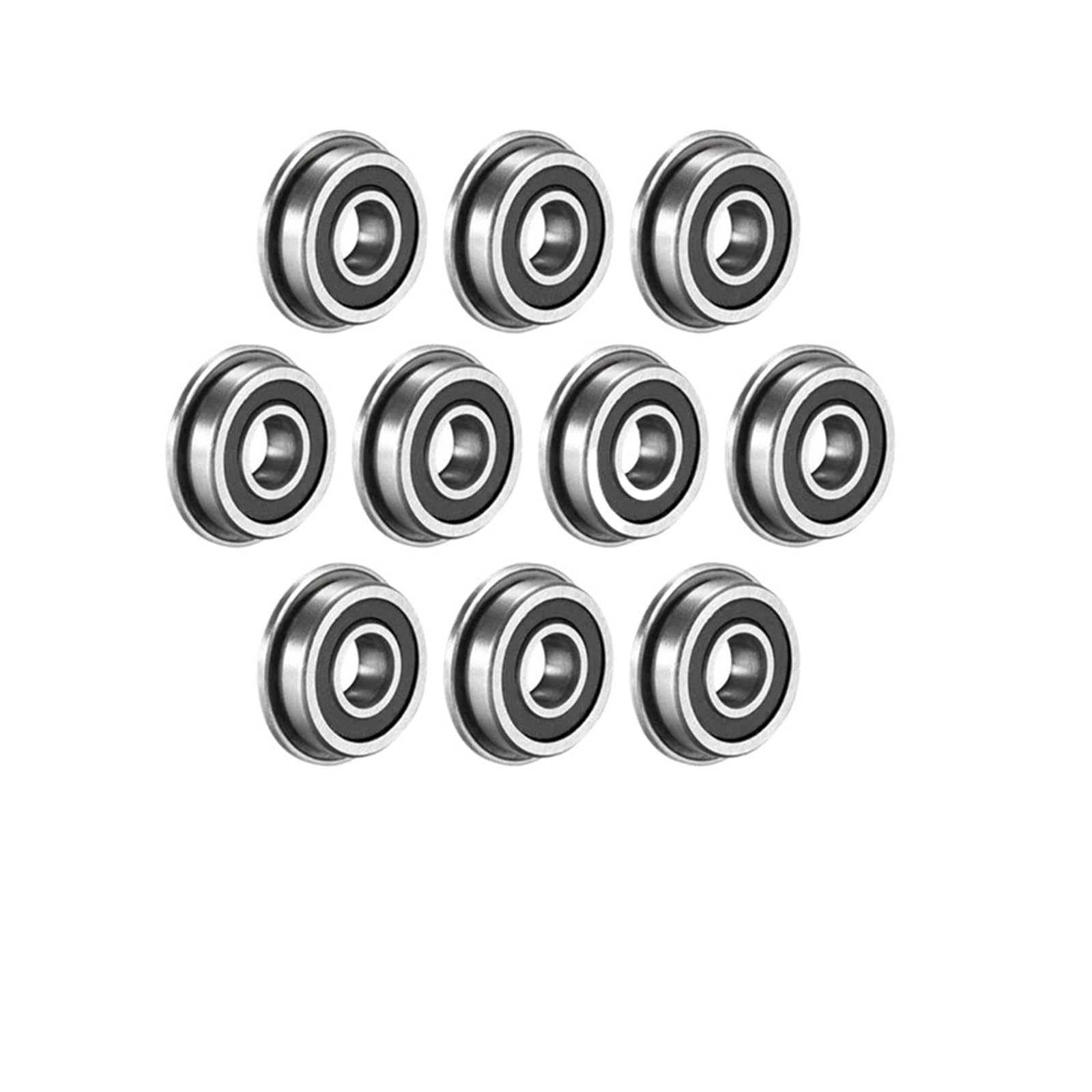 VSPPJYFG 10 Pieces F623 F686 F688 F689 F695 F696 F698-2RS Bearing 5x13x4mm Flange Miniature deep Groove Ball Bearing for 3D Printer(F686-2RS 6x13x5mm)