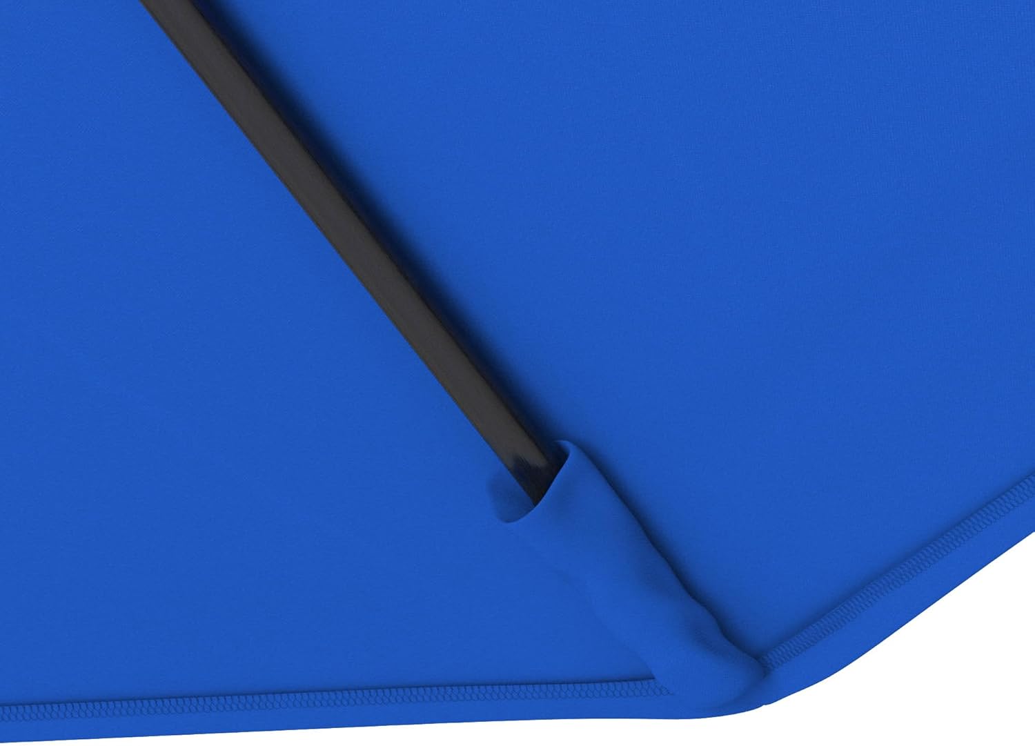 California Umbrella 11Ft Sunbrella Patio Umbrella, Fiberglass Ribs, Hand-Crank, Tilt-Collar, Black Frame, Pacific Blue Fabric - Image 3