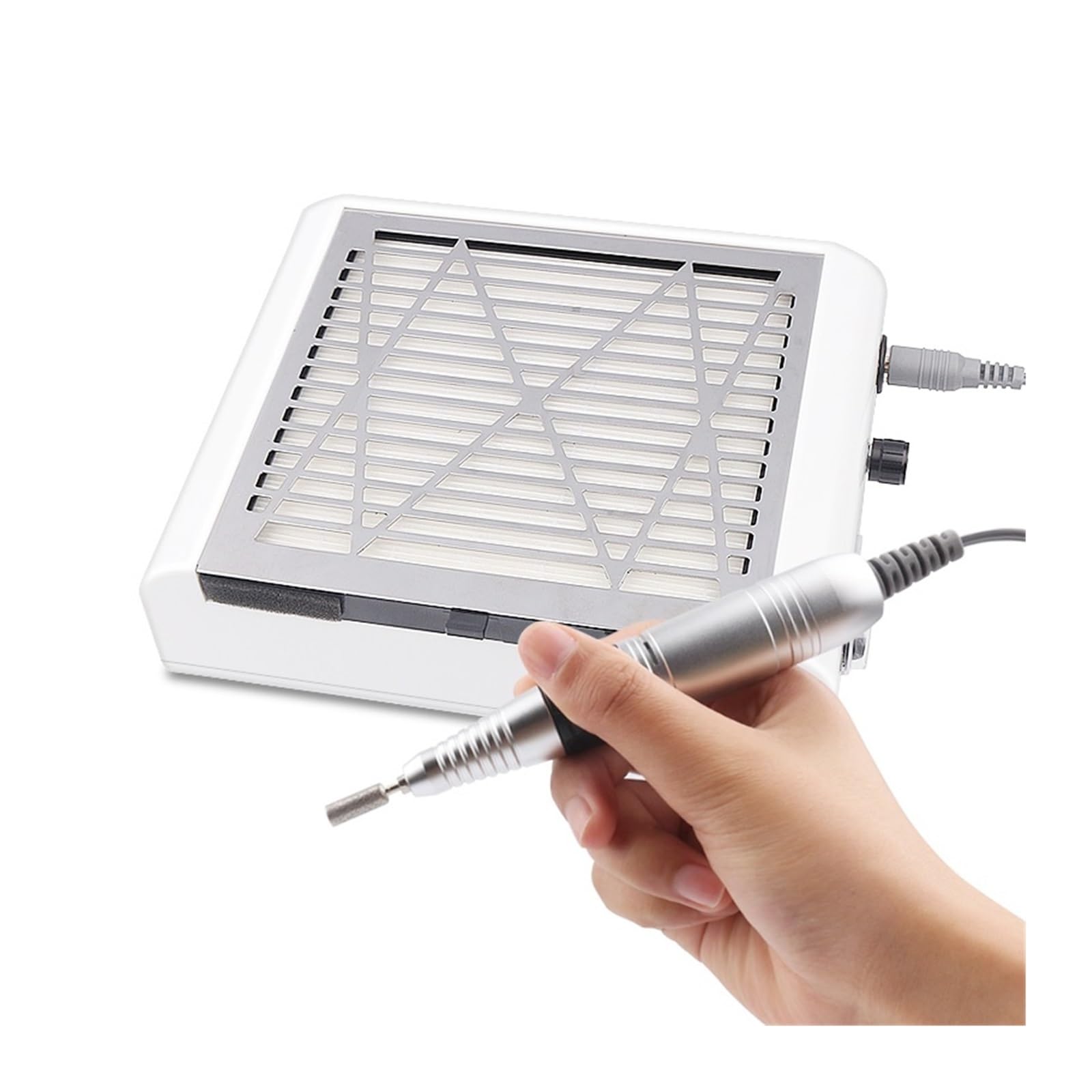 Aspiradora Extractora De Polvo Nail Power con Filtro Extraíble Y Ventilador Taladro.
