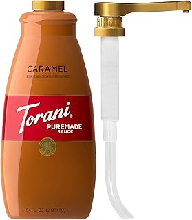 Torani Puremade Caramel Sauce for Coffeehouse Drinks and Desserts, Large...