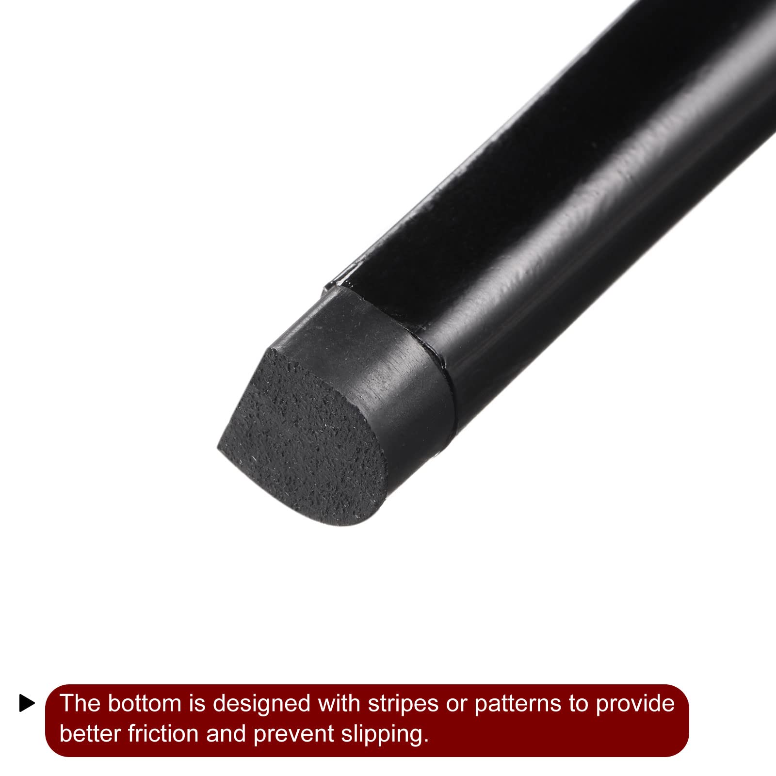 24mm X 26mm Black Rubber Stiletto Heel Tip Repair Caps – Pair Of Shoe Ends