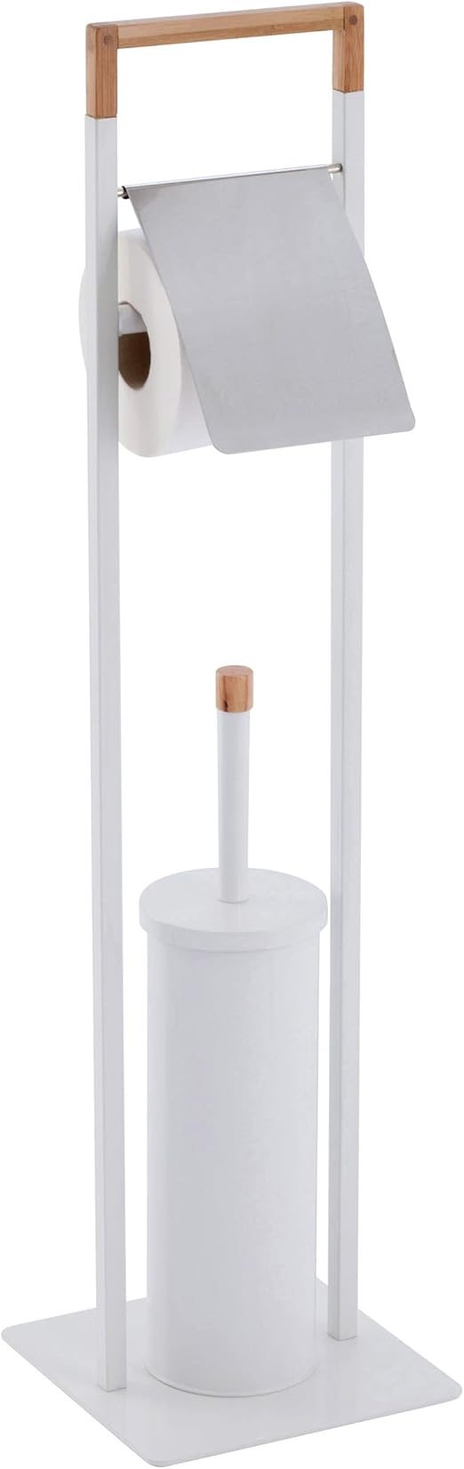 Spirella Escobillero+Portarrollos Pie Cotexsa, Blanco, 19 x ...