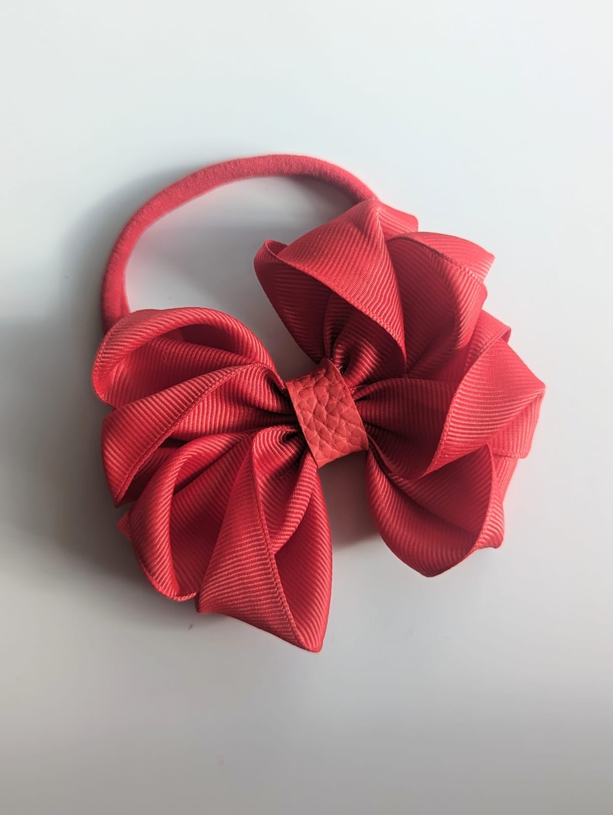 Red headband for kids make of fross grain ribbon soft headband (B0CDV8F83Y) Amazon Price History, Amazon Price Tracker