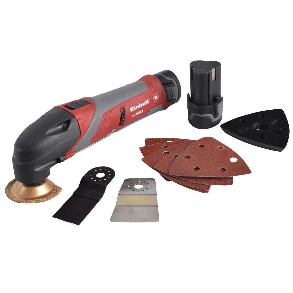 Einhell RT-MG 10, 8 Li Multifunzione a Batteria, 10.8V, Rosso