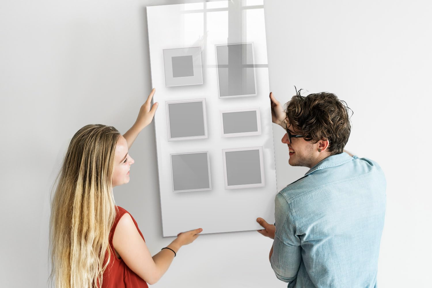 Lavagna Magnetica in Vetro con Accessori | Include Magneti Potenti, Pennarello e Gomma | Casa, Ufficio, Scuola e Creatività - 90x60 - Agenda settimanale