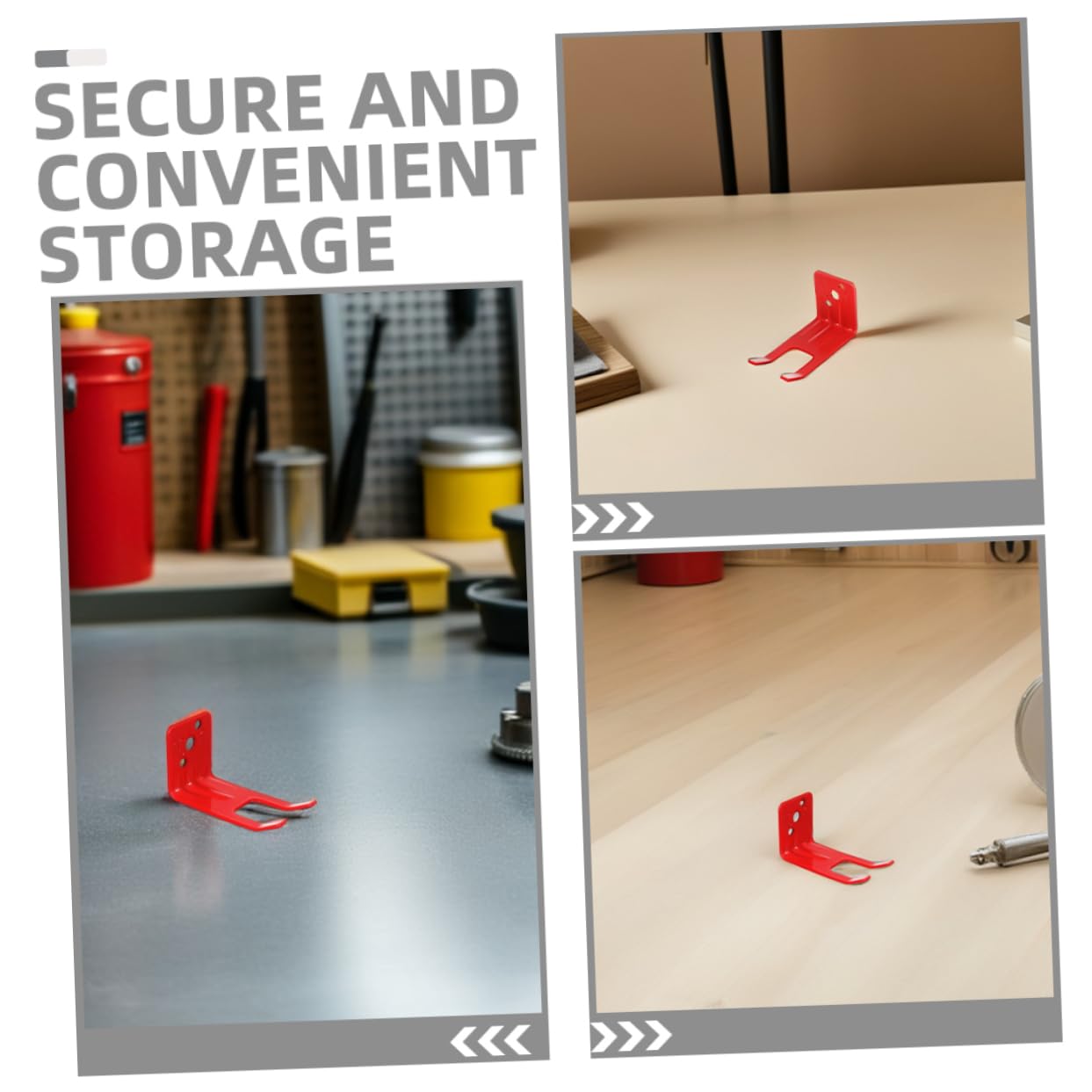 DOITOOL Soporte de Pared para Extintor de Fuego Metal Resistente con Acabado Rojo Visible Diseño Compacto con Sistema de Seguro para Montaje Estable Hogar y Oficina