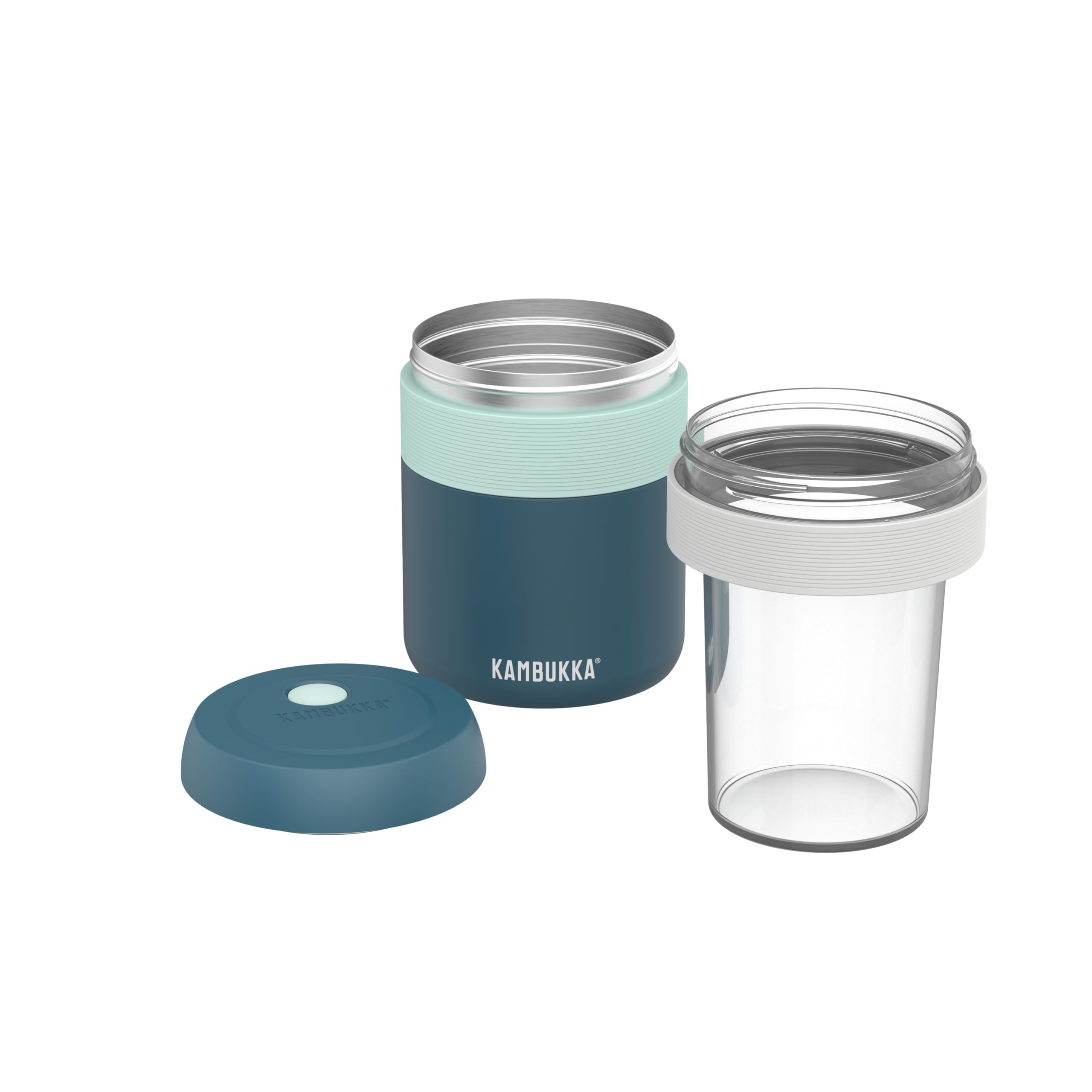 Kambukka Bora Boîte Repas Isotherme en Acier Inoxydable – Sans BPA, Garde les Aliments Chauds jusqu’à 9 h, Base Antidérapante & Couvercle Lavable au Lave-vaisselle