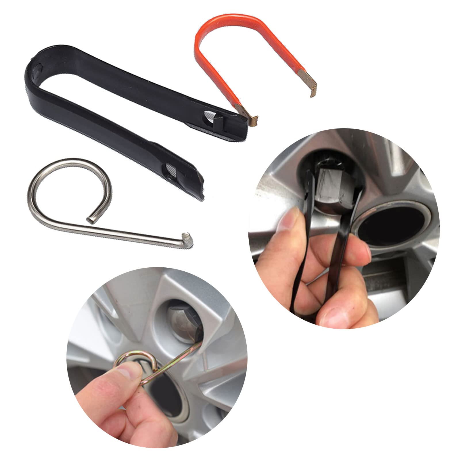 Estrattore tappi dado Bullone ruota strumento rimozione copertura centro gancio clip accessori auto