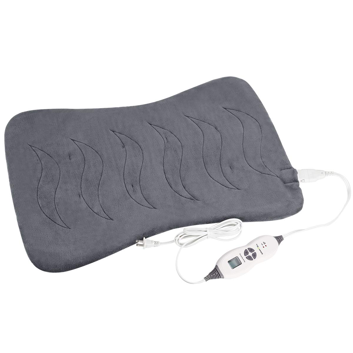 XXL Back Heating Pad for Cramps Relief with X-Large Size 20" x 28" - Soft Electric Moist Heat Pad for Full Back with Fast-heating Technology Auto Shut-off, 6 Heat Settings, UL Listed