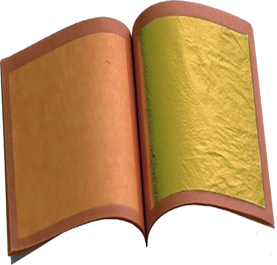 Matfer - Carnet de 25 Feuilles d'or 80 x 80 mm, décoration pâtisserie, spécial Alimentaire