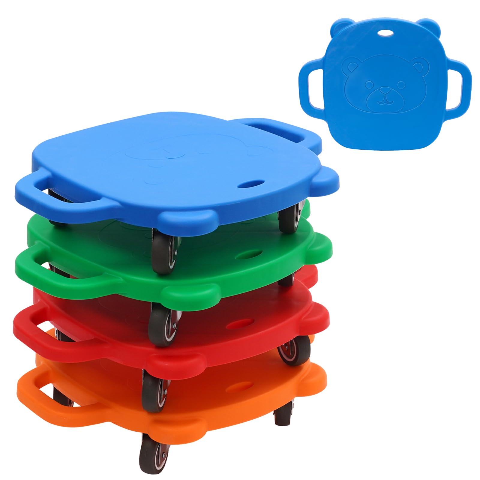 Balance Board für Kinder, 4 Stück, 4 Farben, mit Griffen & Lenkrollen, fördert Motorik & Koordination