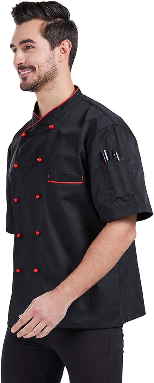Nanxson Unisex Men' Chef Jacket Summer Short Sleeve Breathable Apparel Work wear Uniform CFM0048 - Image 4