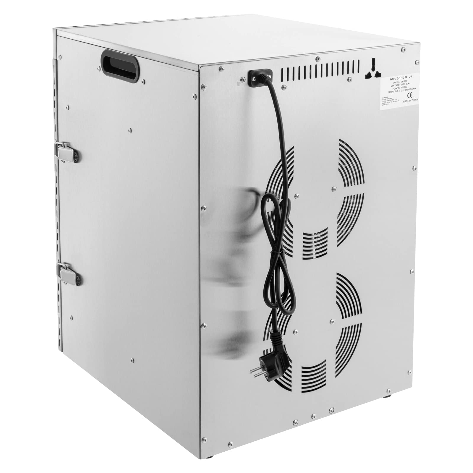 Deshidratador de alimentos de 1500 W, 16 pisos con regulador de temperatura (30-90 °C) y función de temporizador de 24 horas, control táctil LED, deshidratador para alimentos, carne, frutas, verduras