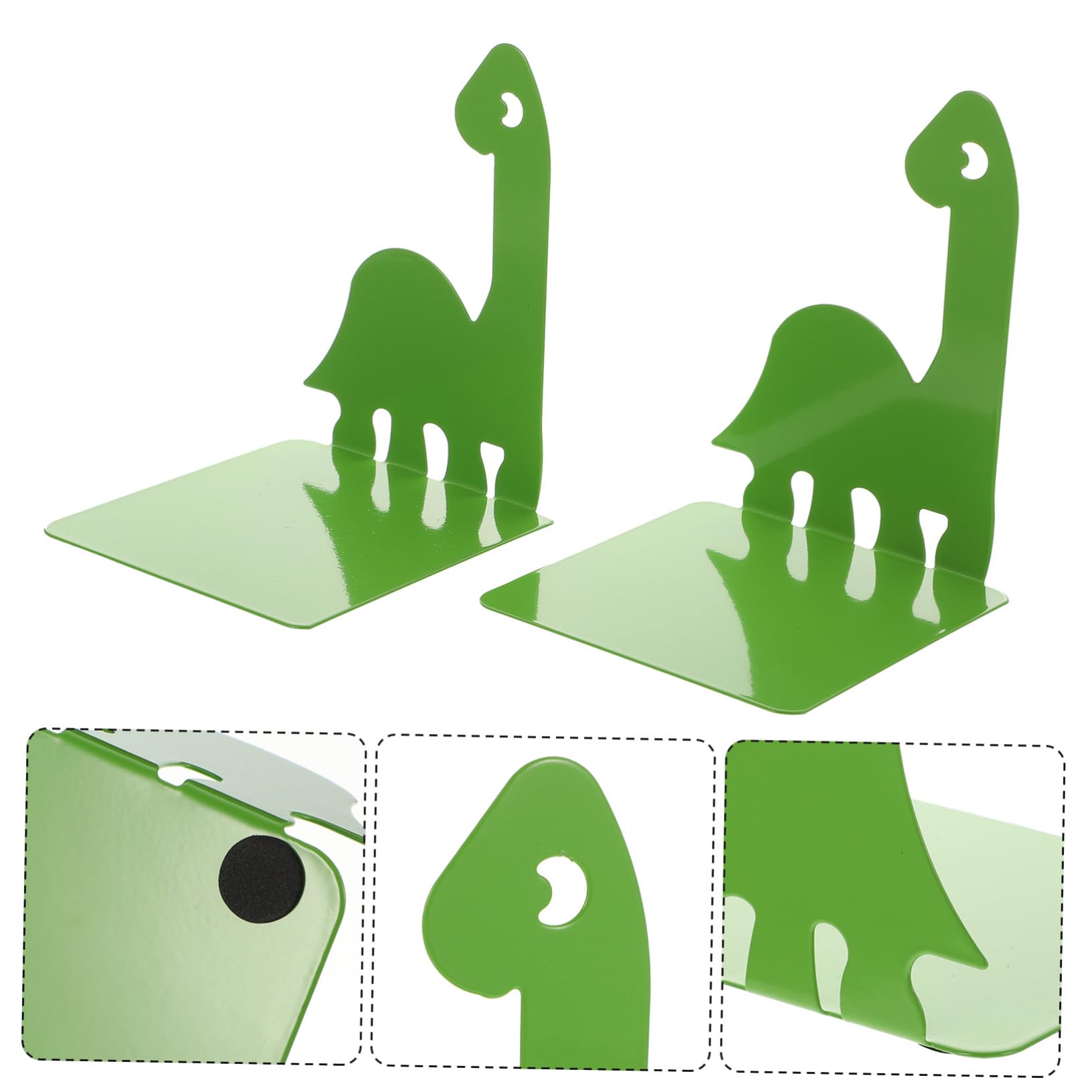 Fermalibri in Metallo di Dinosauro da Antiscivolo per Mensole e Scrivania Libri Decorativo e Robusto per Ufficio Studio e Casa