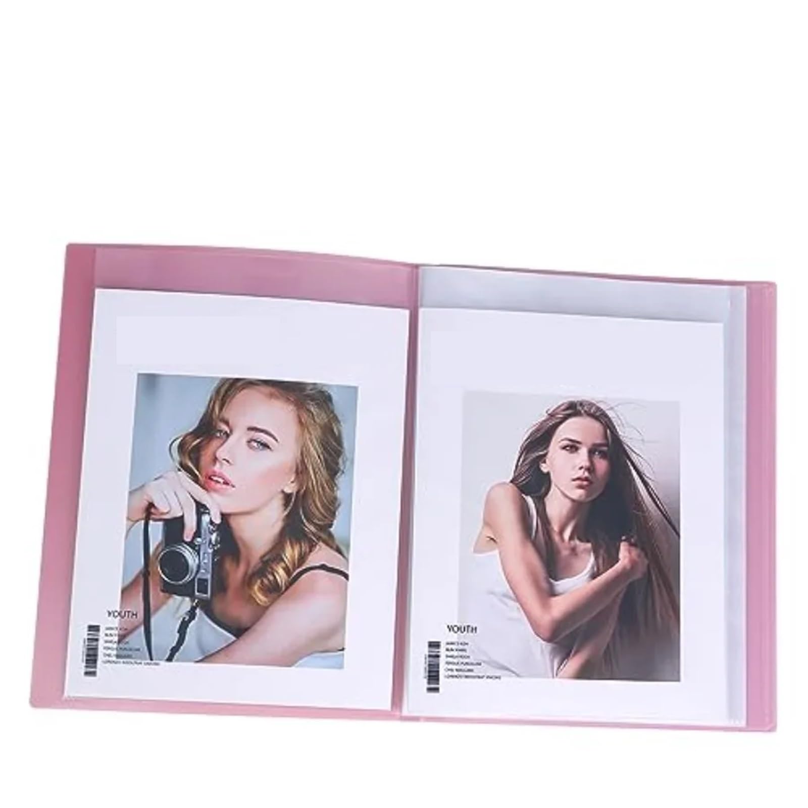 Carpeta de 4 Uds con fundas plástico, carpeta portafolios arte resistente 8,5x11 y 20 bolsillos protectores hojas transparentes, muestra 40 páginas presentes Para Portafolio