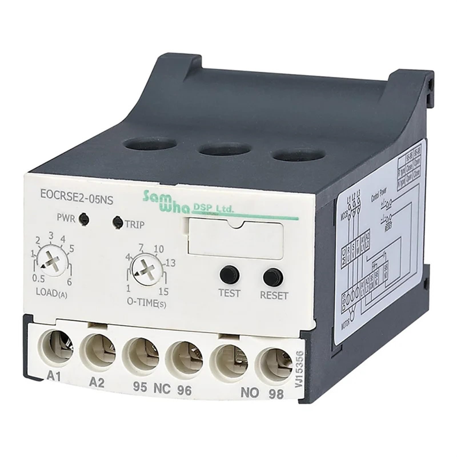 Relés 2 Piezas EOCR-SE2 Relé electrónico de sobrecarga Delgado con Protector de Motor y relé térmico de sobrecarga (Un: 24-260 V CA/CC) (0,5-6 A)