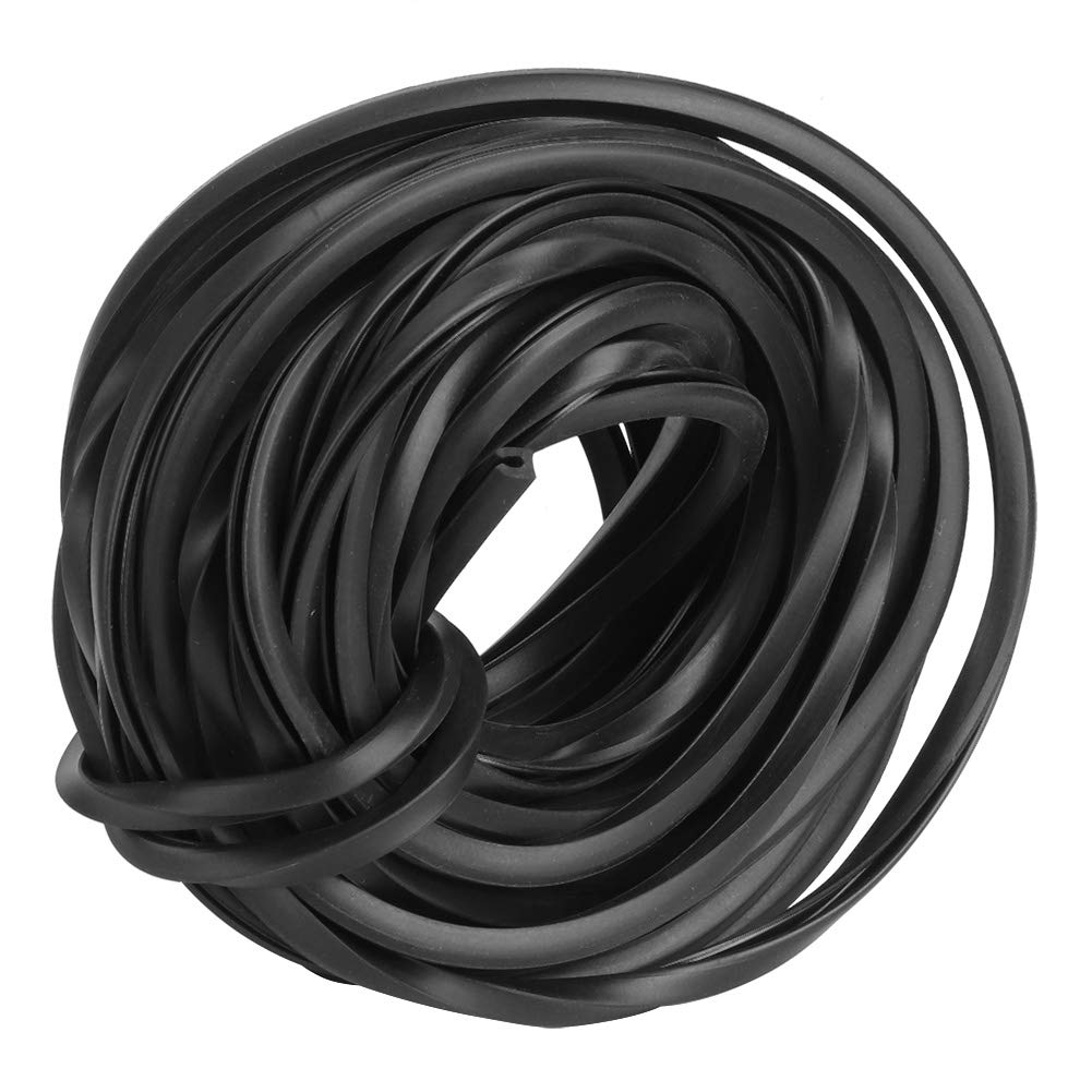 Lot de 2 Bandes en Caoutchouc Noir pour Serre - Joint d'Étanchéité de Porte et Fenêtre, Accessoires de Serre Sans Cadre, 10 m Chacun
