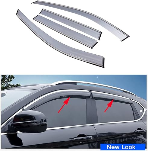 Miniatura 3 de Deflectores de viento para ventana de automóvil, protectores de lluvia compatibles con Benz GLE 2020 2021 2022 2023 2024 2025 deflector de ventana