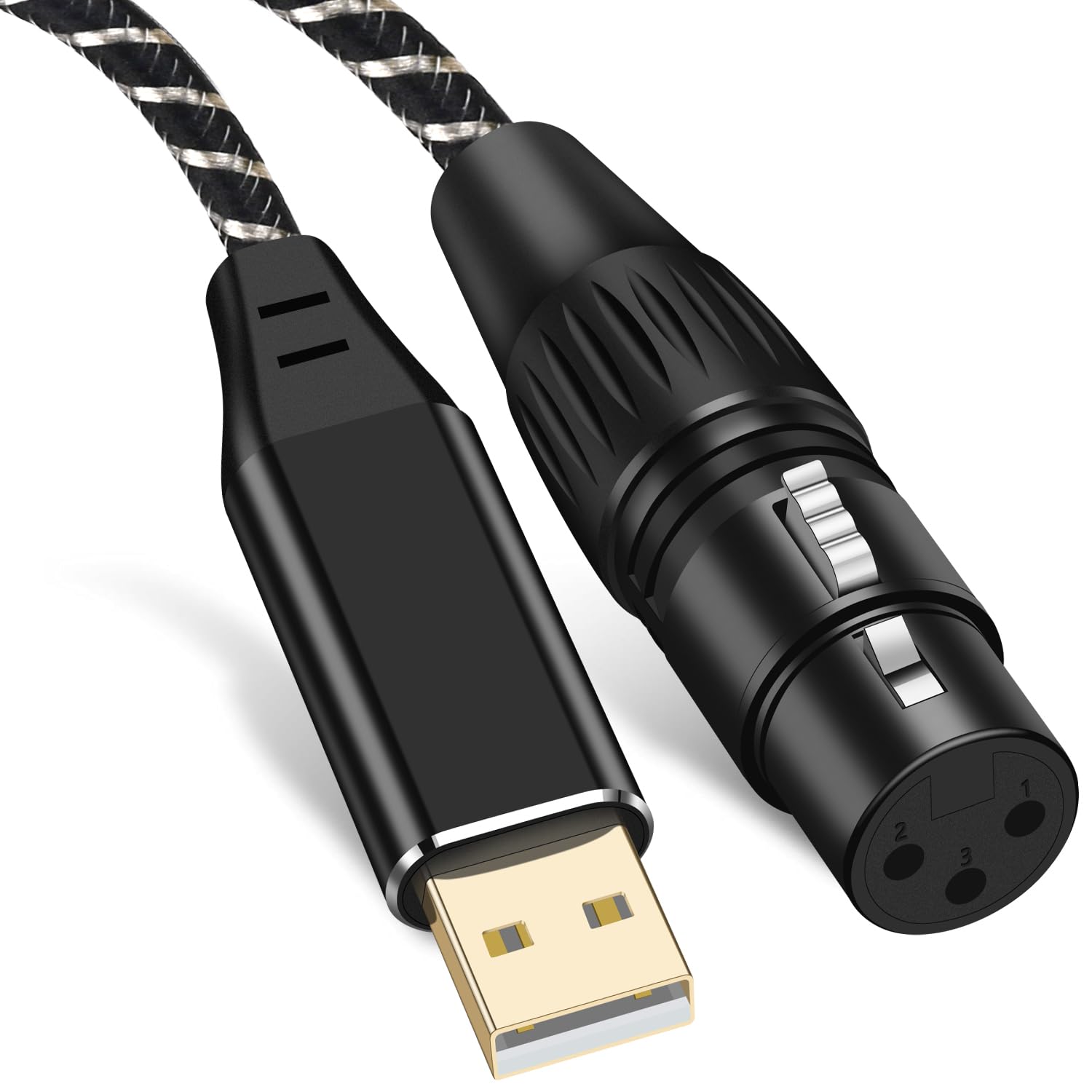 Amazon.co.jp: XLR USBマイクケーブル,3M XLR メスto USB 専門録音
