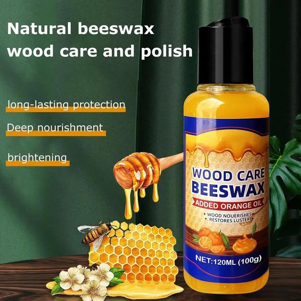120ml Cera Miele Pura Cera D'api Naturale Mobili In Legno Lucidatura Del Pavimento In Pelle Manutenzione Ceretta Con Un Asciugamano Per Pavimento In Legno Pulito (1 pezzo)