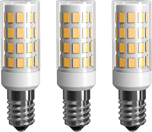 Miniatura 1 de LUHMQ Bombillas LED E14, paquete de 3 bombillas E14 con base de tornillo europea para lámpara de vela de ventana eléctrica, bombilla de refrigerador