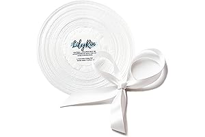 Get Crafty with 3/8" White Ribbon: 36-Yard Roll for Endless Creative Possibilities!