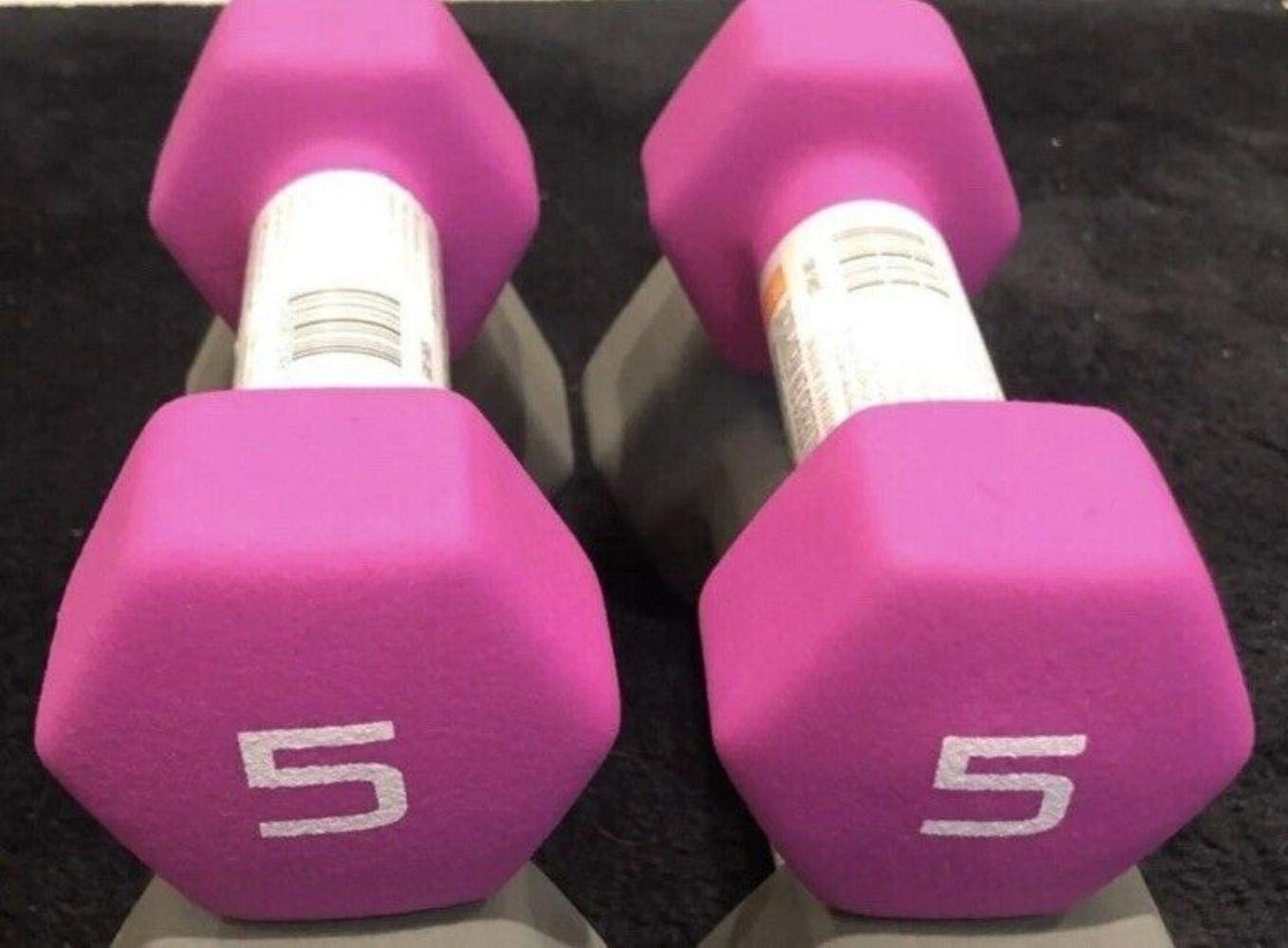 5 lb Dumbbells Set of 2 is Suitable for Indoor Exercise New Neoprene Magenta