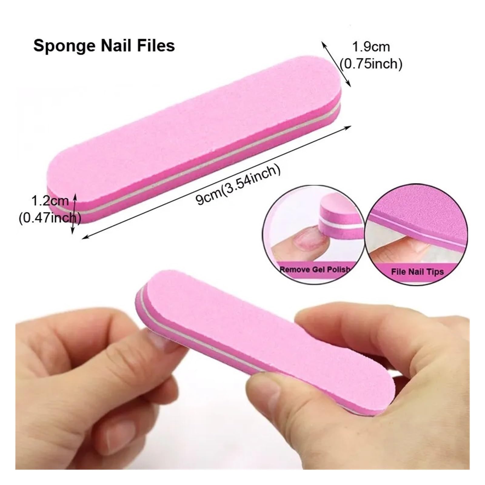 100 Stücke Polieren Schleif Dateien Block Pediküre Maniküre Pflege Nail art Buffer Polnischen Nagel Datei Werkzeuge(100pcs Pink)